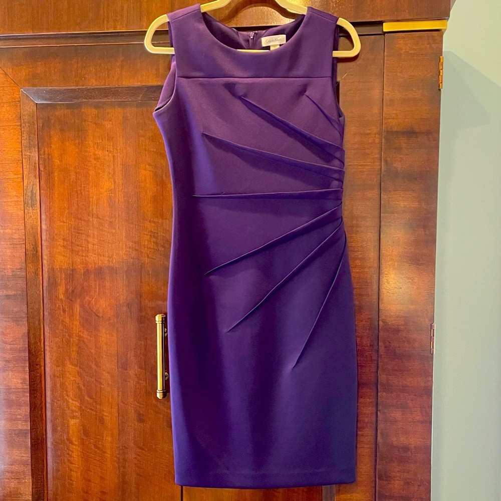 Calvin Klein Purple Shift Dress Size 4